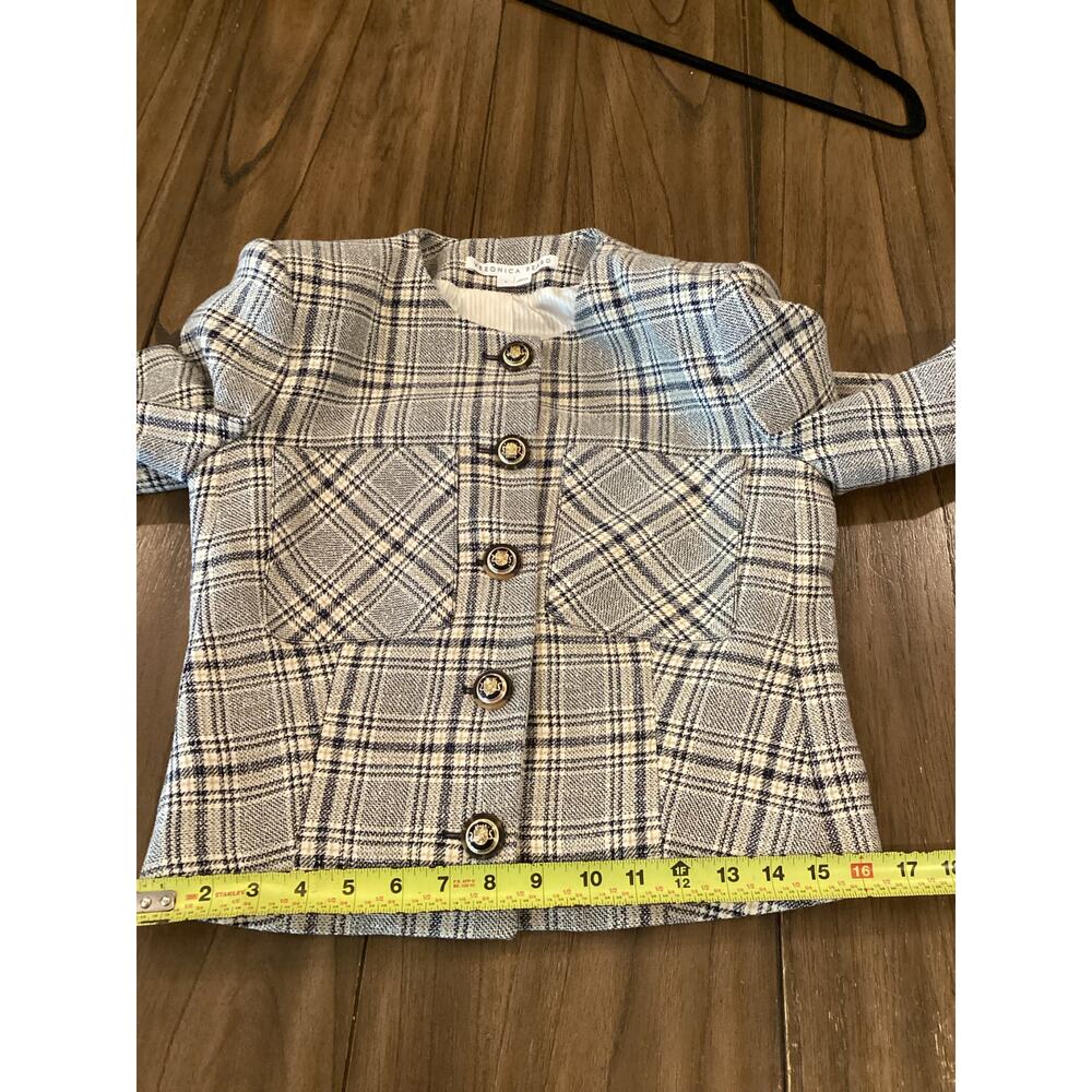 Veronica Beard Vohra Plaid Cropped Jacket Blazer Size 4 - Picture 5 of 11